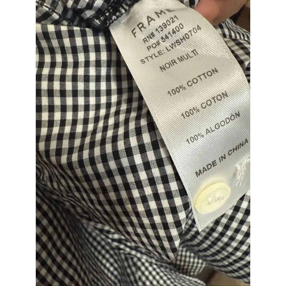 Frame gingham high neck top Large - Picture 4 of 4